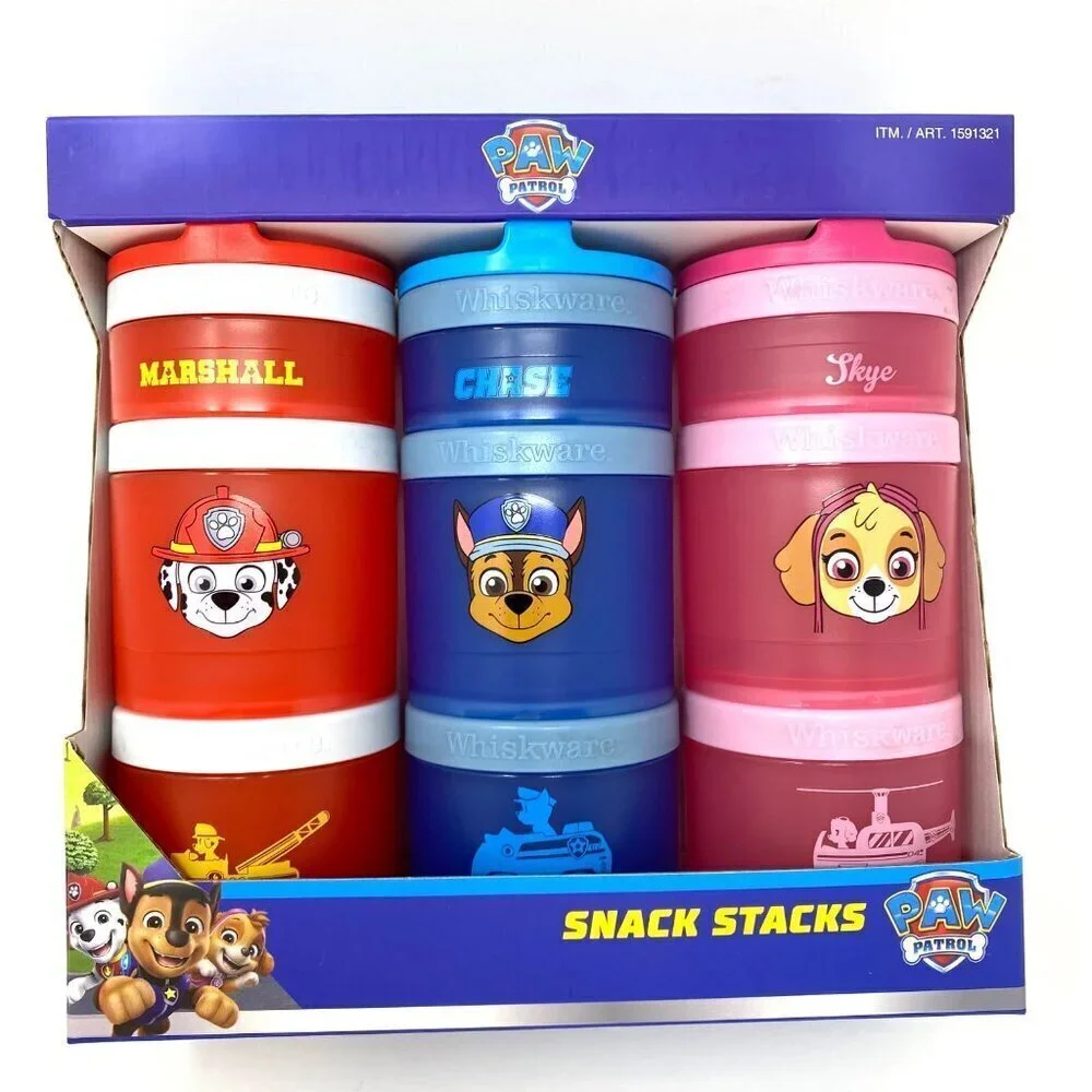Whiskware Bluey Or Paw Patrol Snack Containers On The Go Kids Toddler Twist Lock